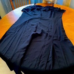 Black SHEIN dress, ruffle